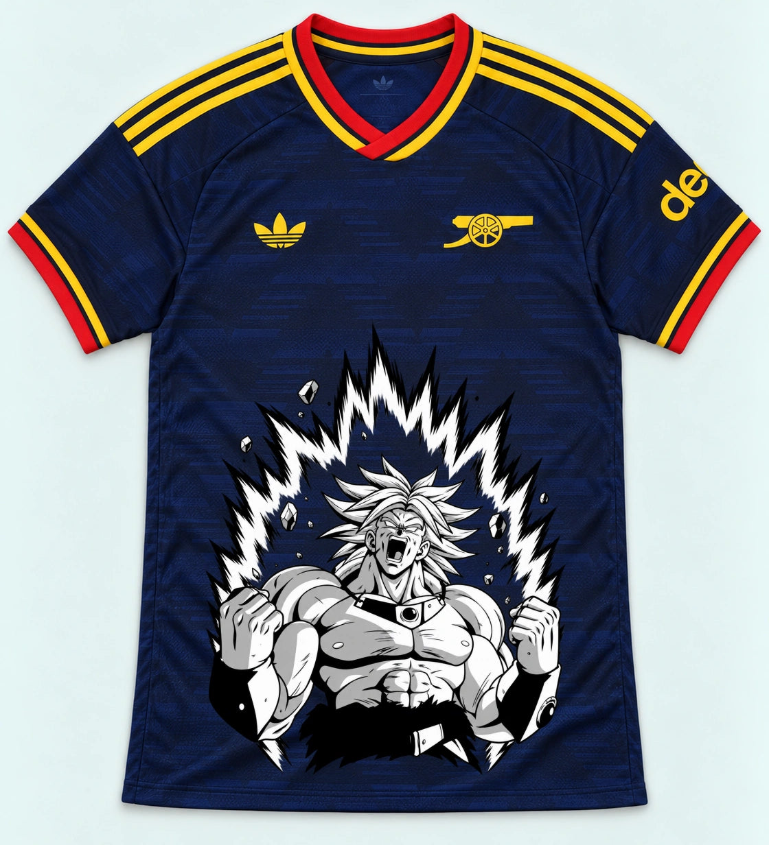 Arsenal Navy Broly Dragon Ball Jersey — Front