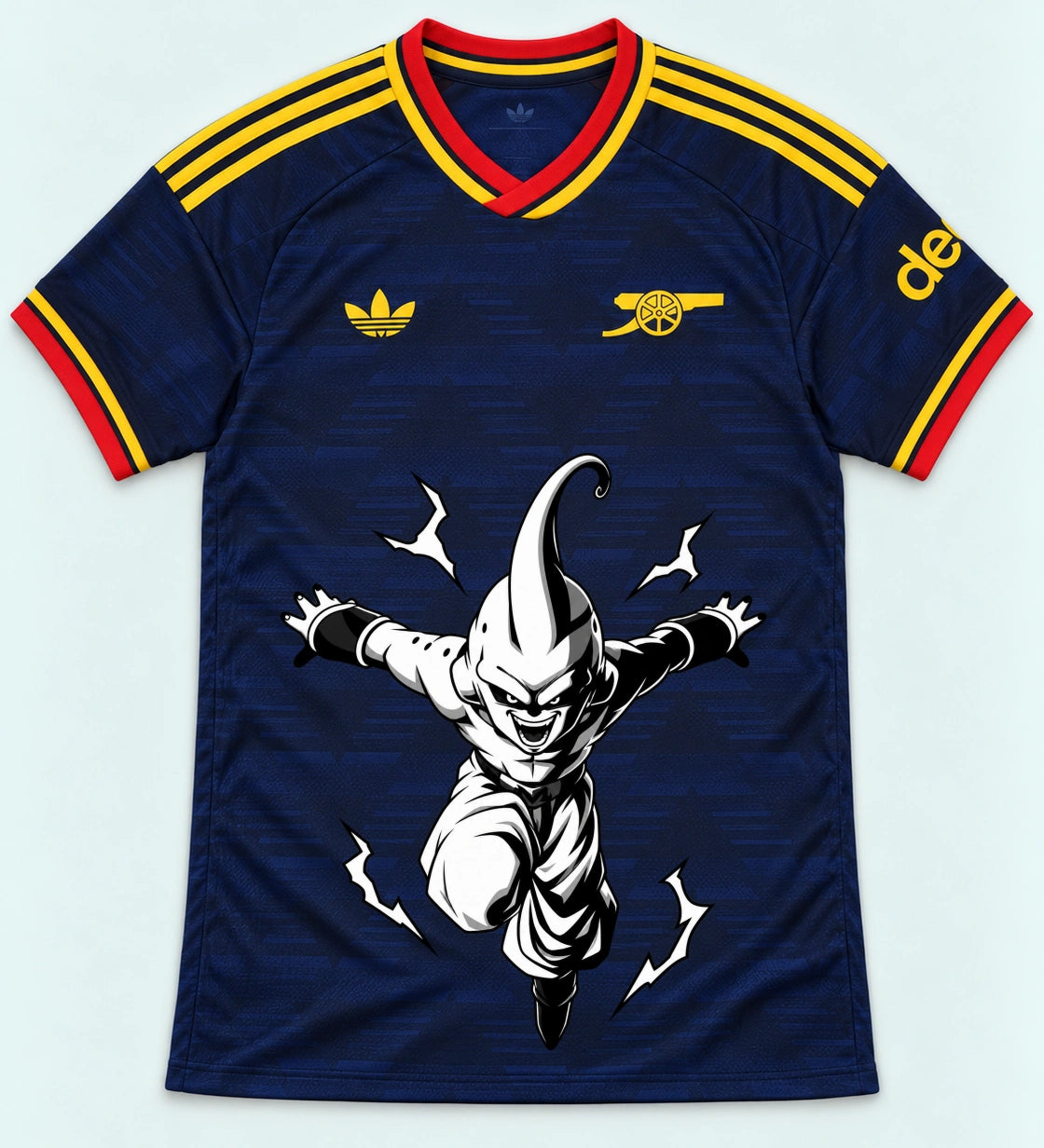 Arsenal Navy Kid Buu Dragon Ball Jersey — Front