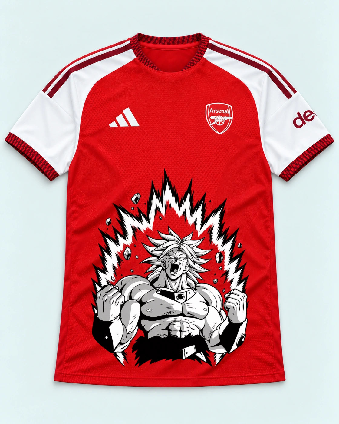 Arsenal Red Broly Dragon Ball Jersey — Front