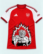 Arsenal Red Broly Dragon Ball Jersey — Front