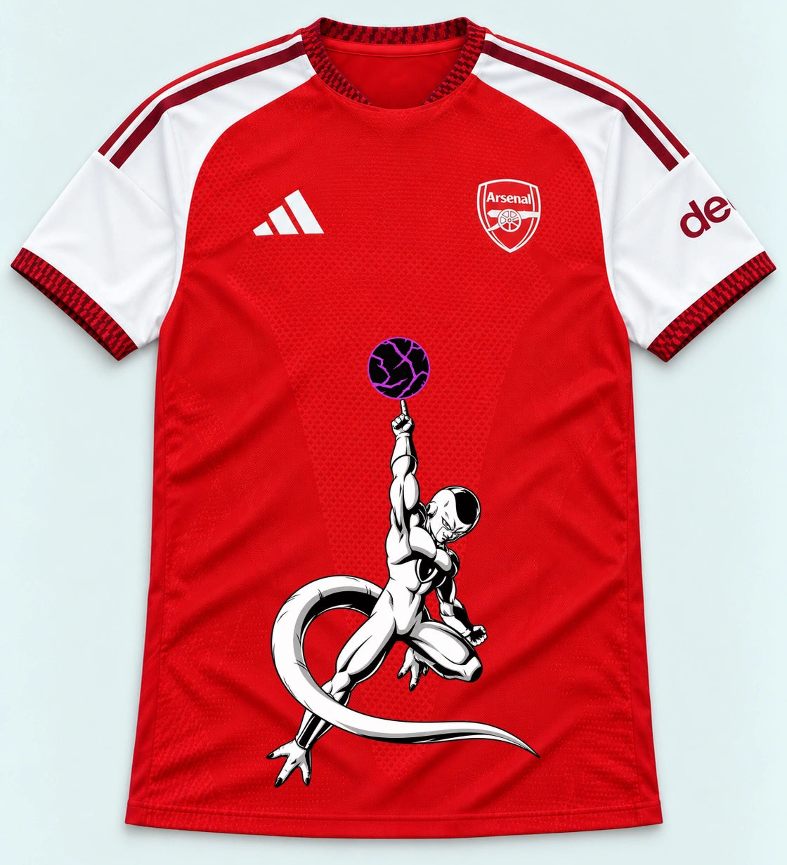 Arsenal Red Frieza Death Ball Dragon Ball Jersey — Front