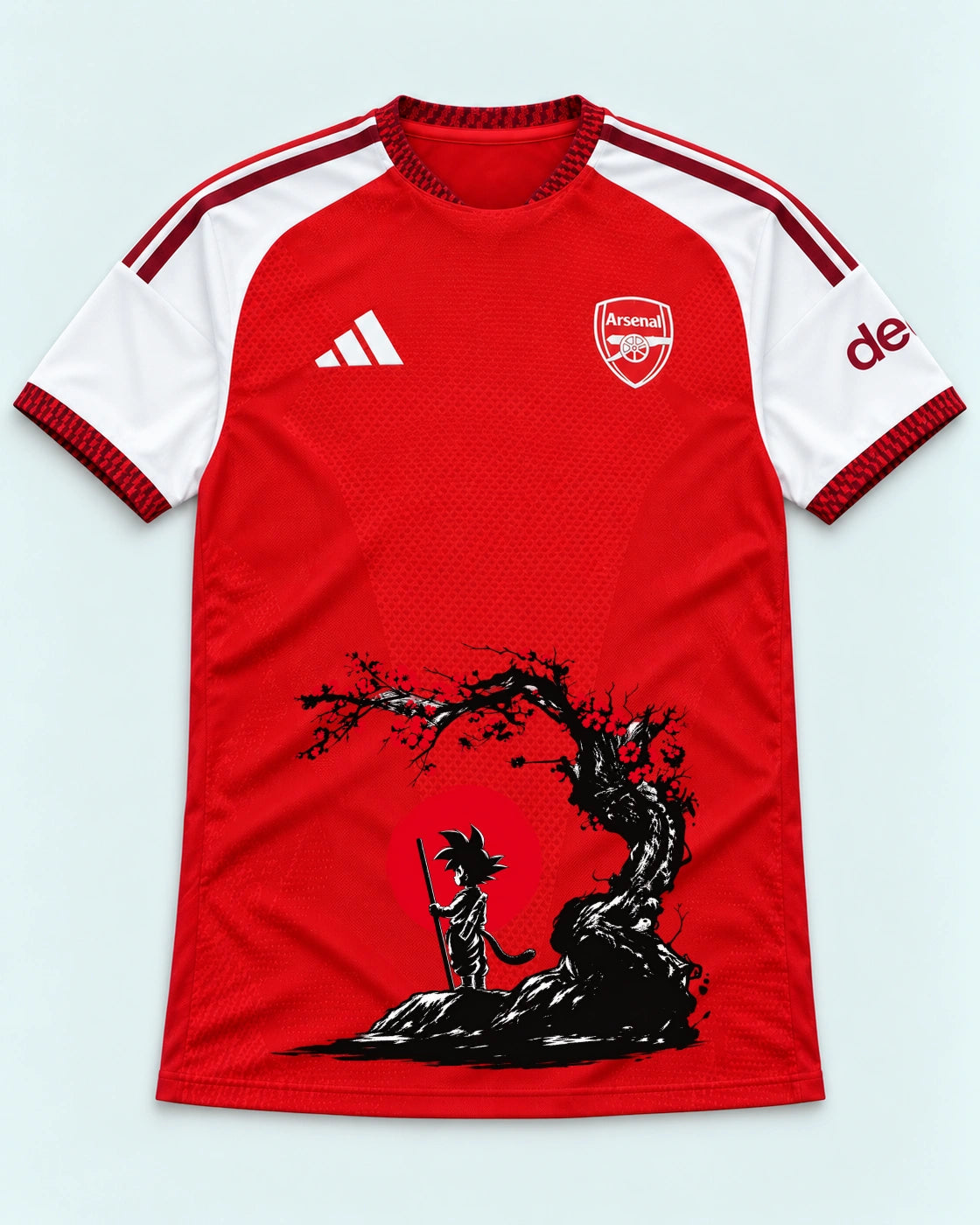 Arsenal Red Goku Sakura Dragon Ball Jersey — Front