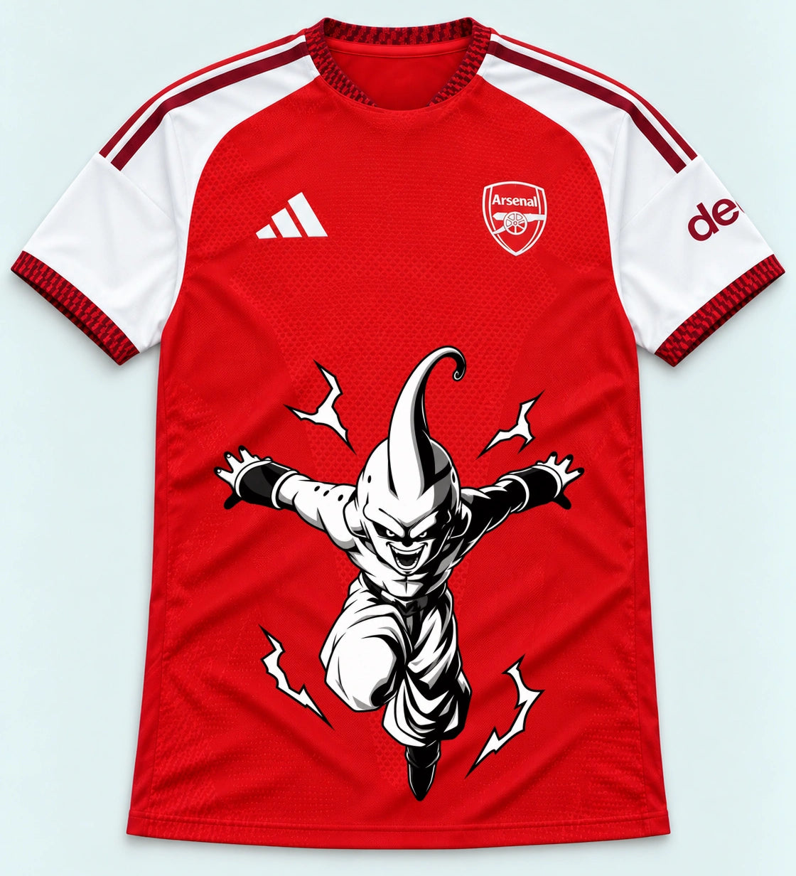 Arsenal Red Kid Buu Dragon Ball Jersey — Front
