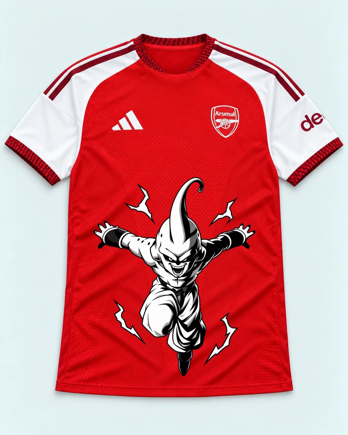 Arsenal Red Kid Buu Dragon Ball Jersey — Front