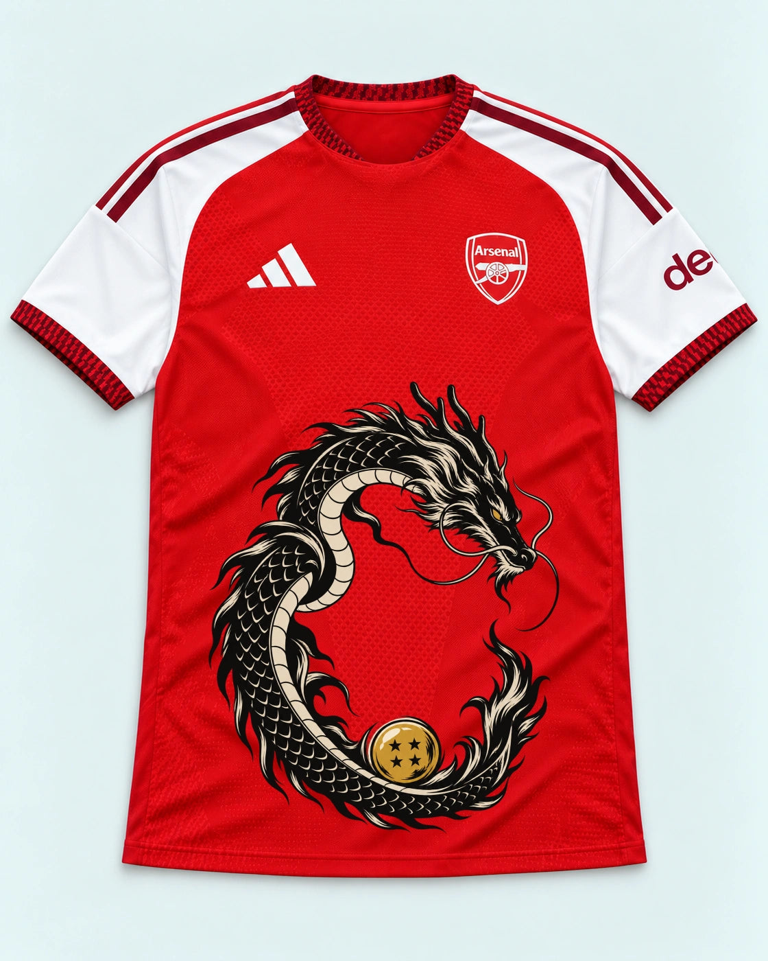 Arsenal Red Shenron Emblem Dragon Ball Jersey — Front