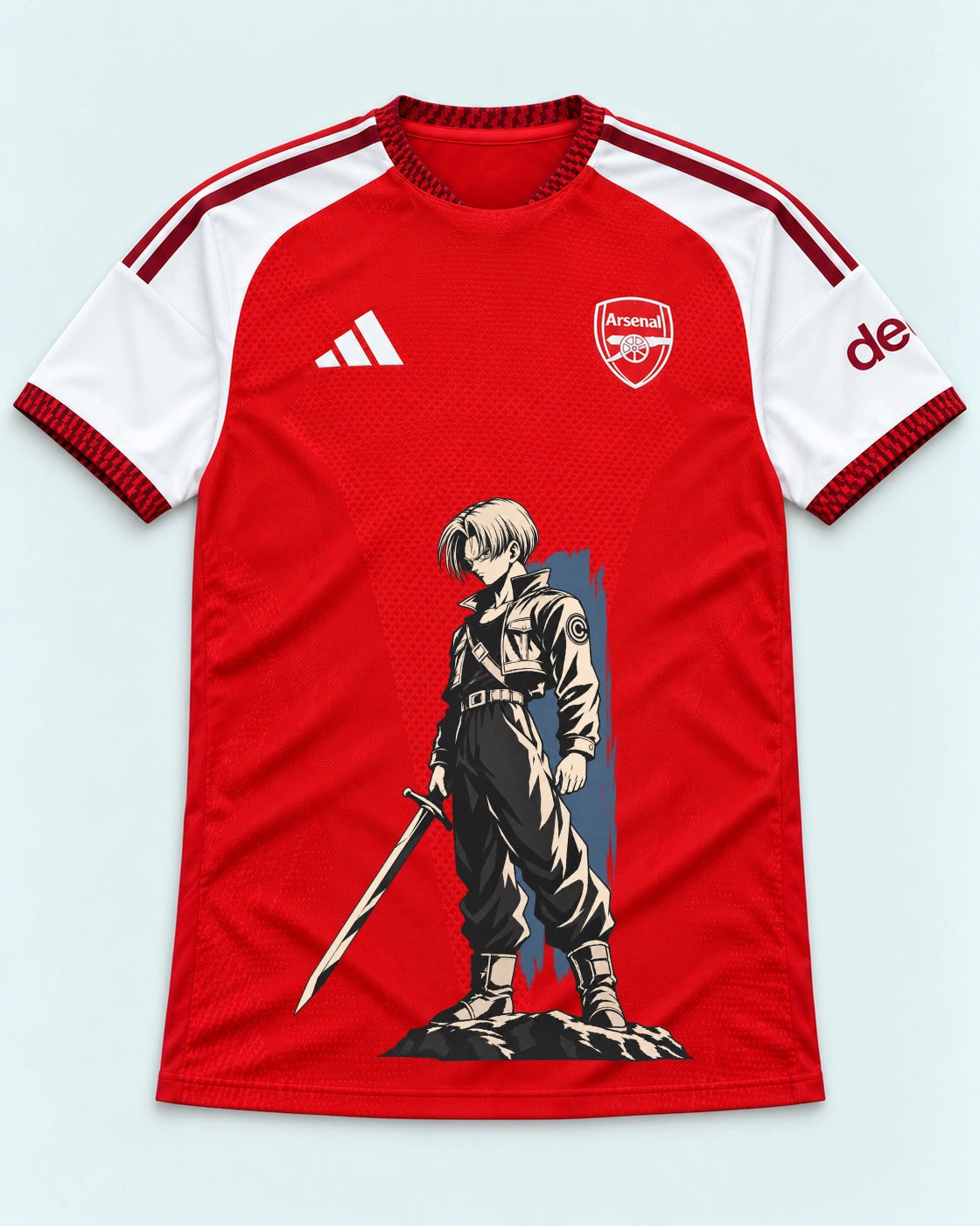 Arsenal Red Trunks Sword Dragon Ball Jersey — Front
