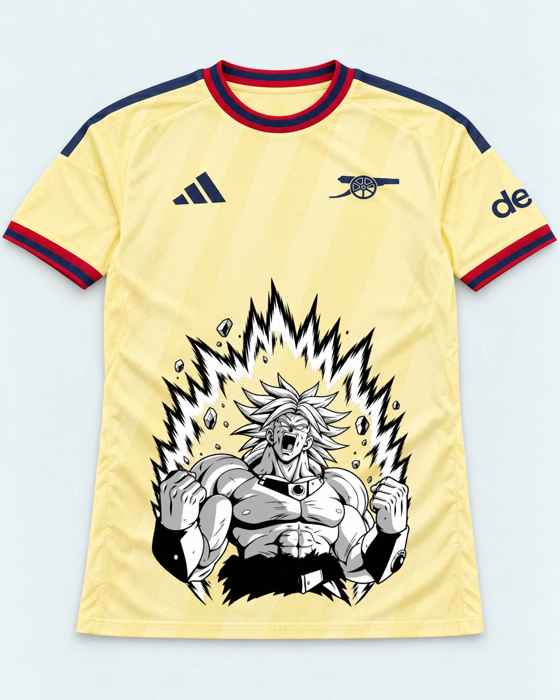 Arsenal Yellow Broly Dragon Ball Jersey — Front