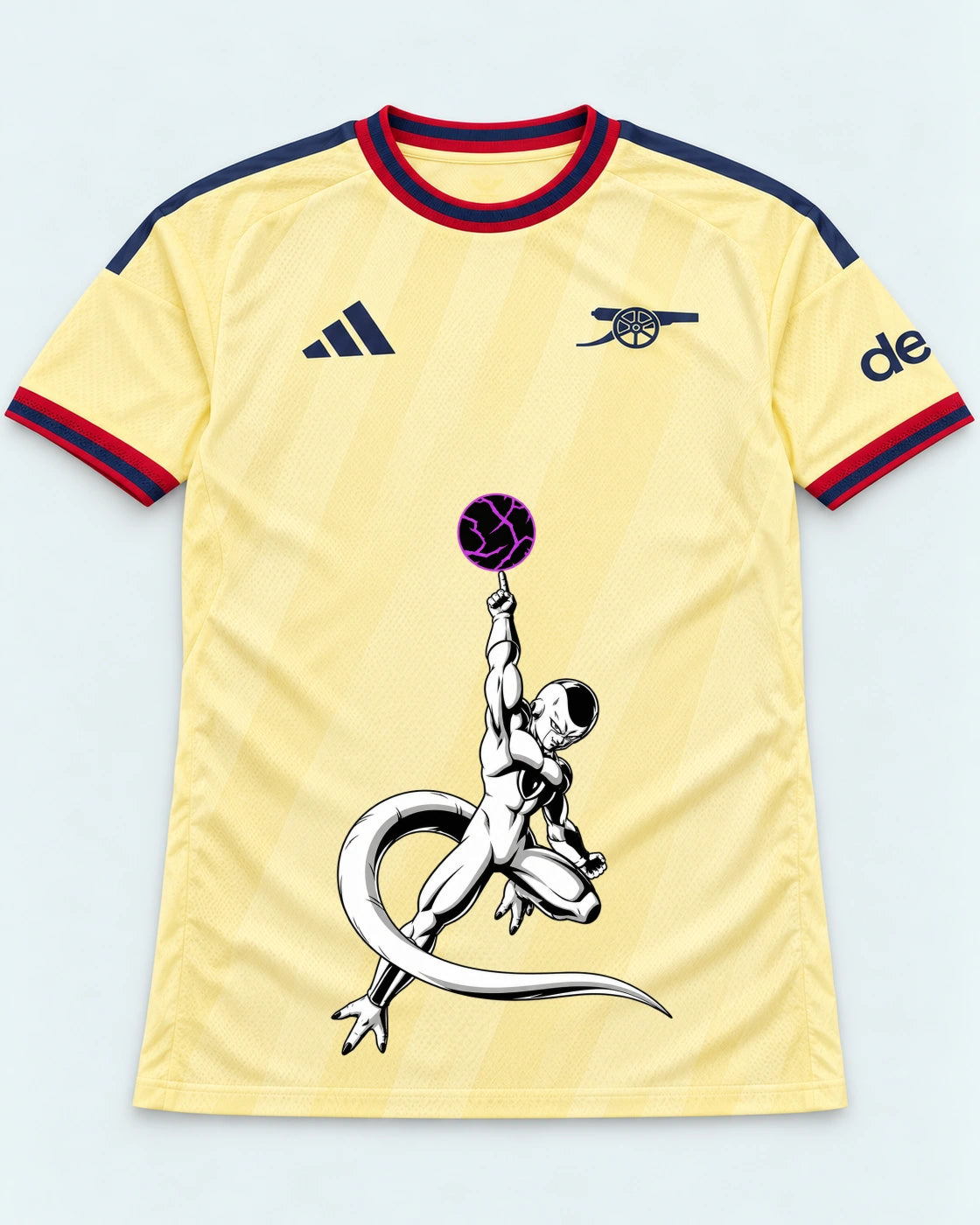 Arsenal Yellow Frieza Death Ball Dragon Ball Jersey — Front
