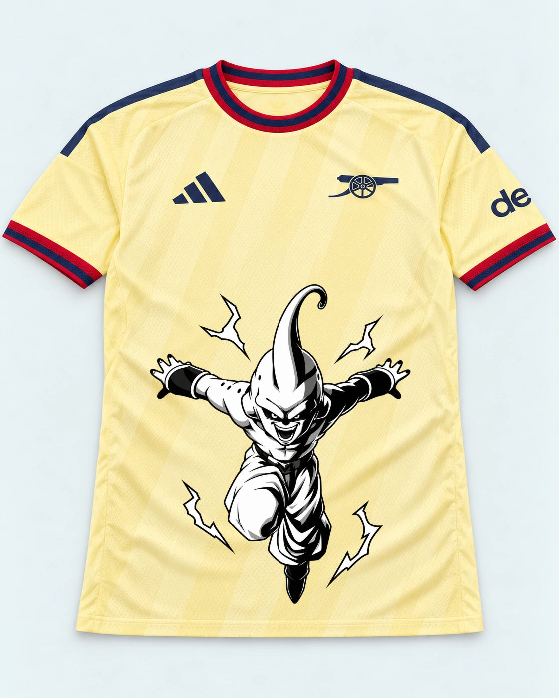 Arsenal Yellow Kid Buu Dragon Ball Jersey — Front