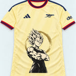 Arsenal Yellow Majin Vegeta Dragon Ball Jersey — Front