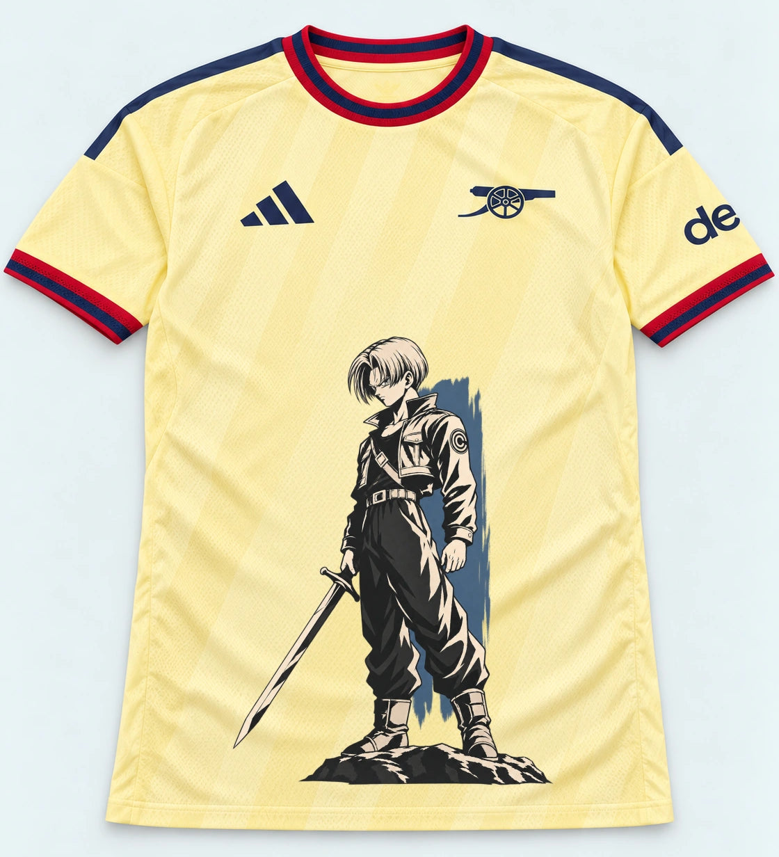 Arsenal Yellow Trunks Sword Dragon Ball Jersey — Front