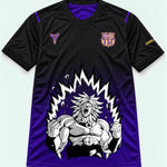 Barcelona Black Purple Broly Dragon Ball Jersey — Front