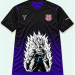 Barcelona Black Purple Super Saiyan Aura Dragon Ball Jersey — Front