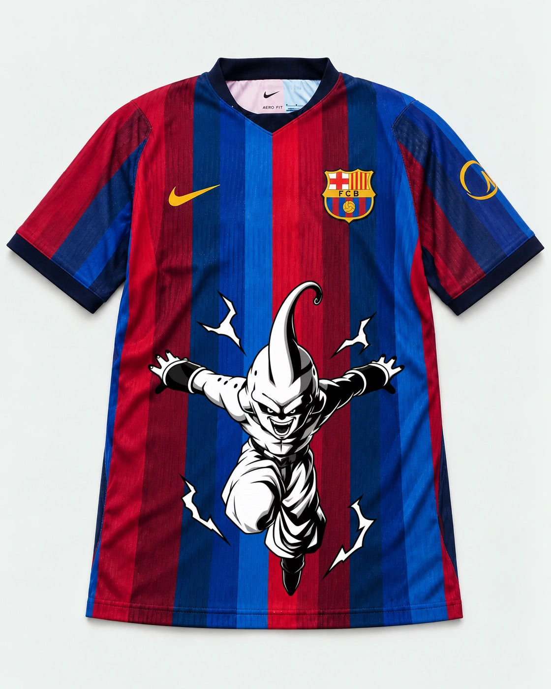 Barcelona Home Kid Buu Dragon Ball Jersey — Front