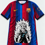 Barcelona Home Super Saiyan Aura Dragon Ball Jersey — Front