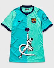 Barcelona Turquoise Frieza Death Ball Dragon Ball Jersey — Front