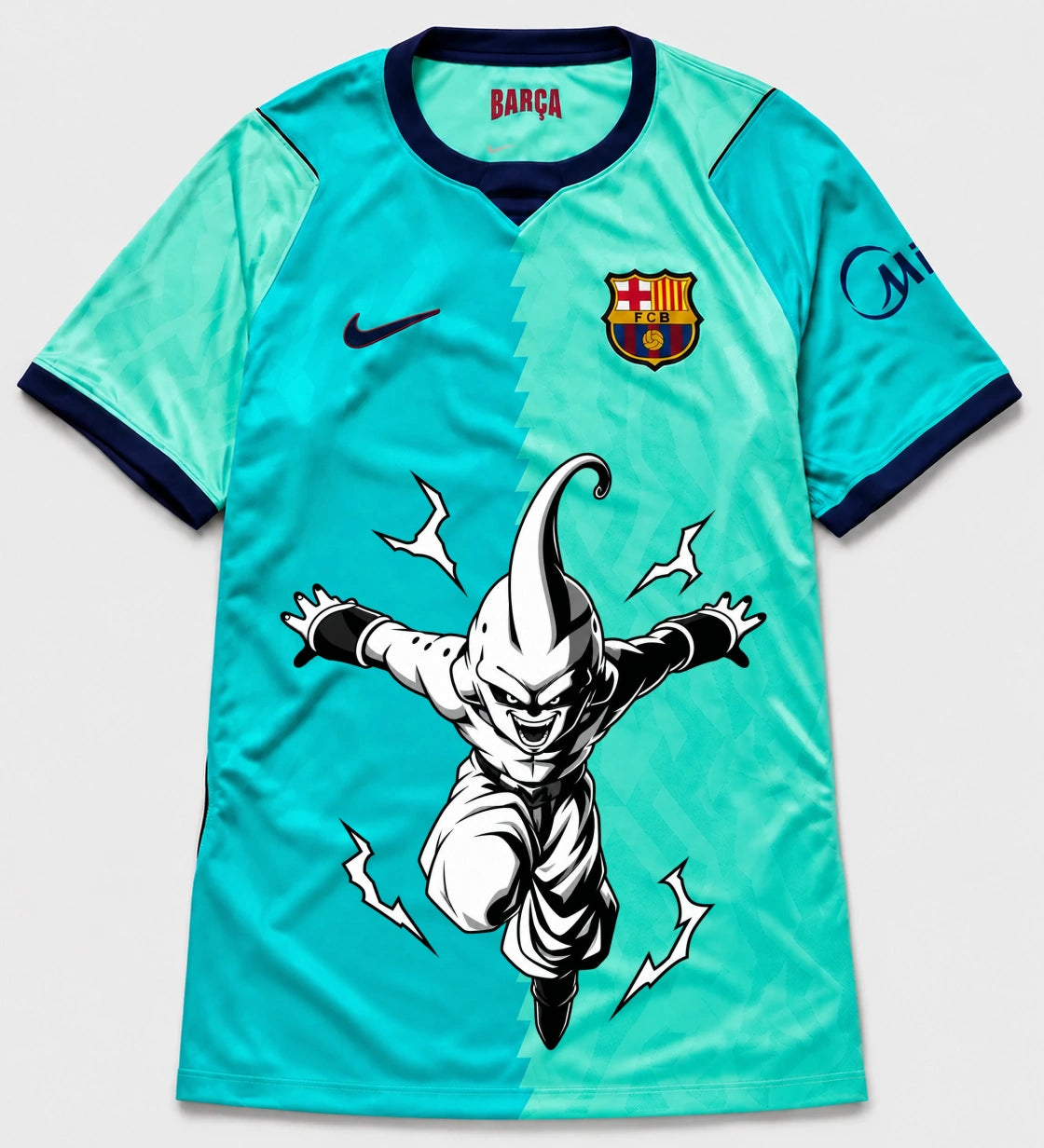 Barcelona Turquoise Kid Buu Dragon Ball Jersey — Front
