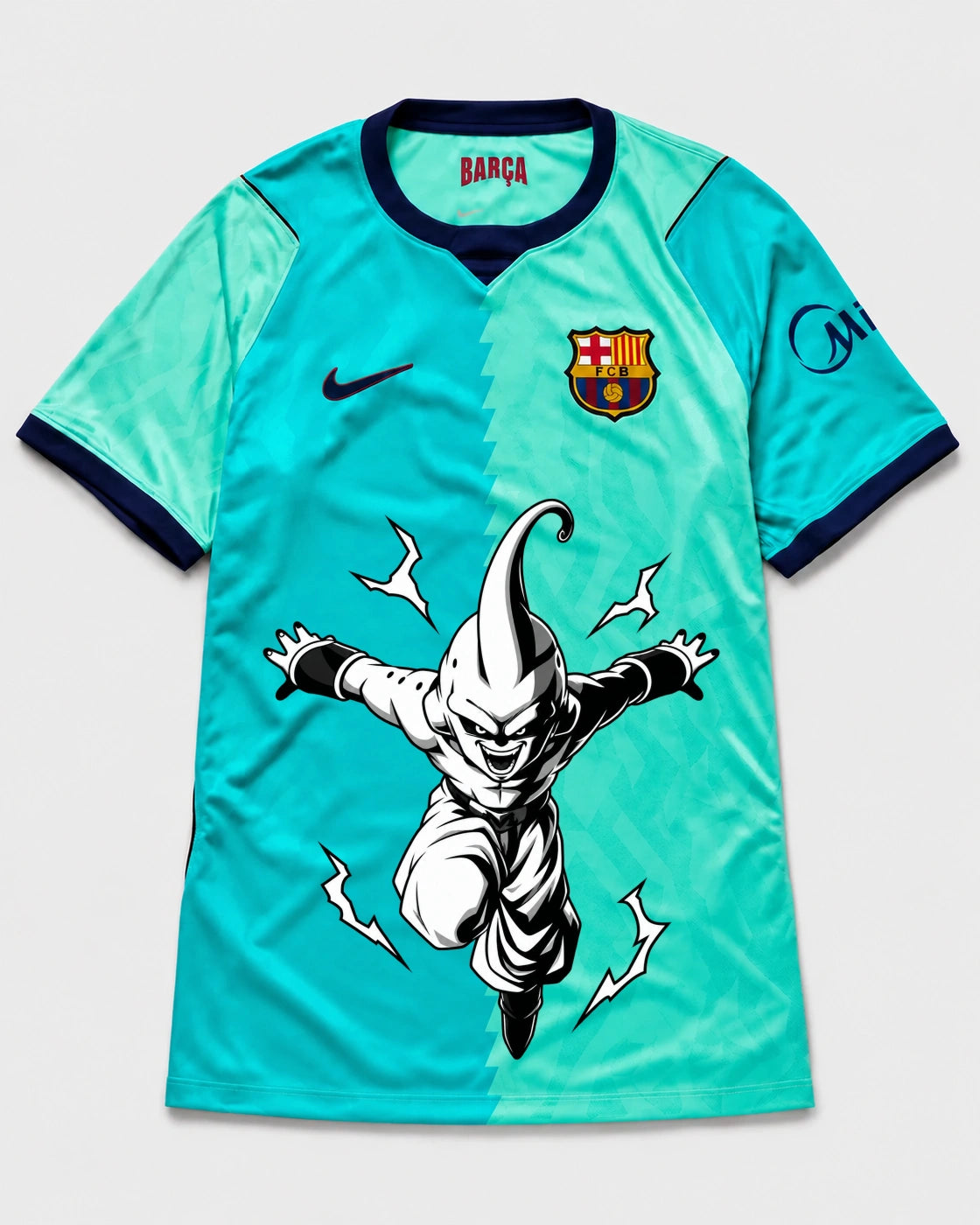 Barcelona Turquoise Kid Buu Dragon Ball Jersey — Front