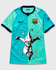 Barcelona Turquoise Kid Buu Dragon Ball Jersey — Front