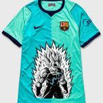 Barcelona Turquoise Super Saiyan Aura Dragon Ball Jersey — Front