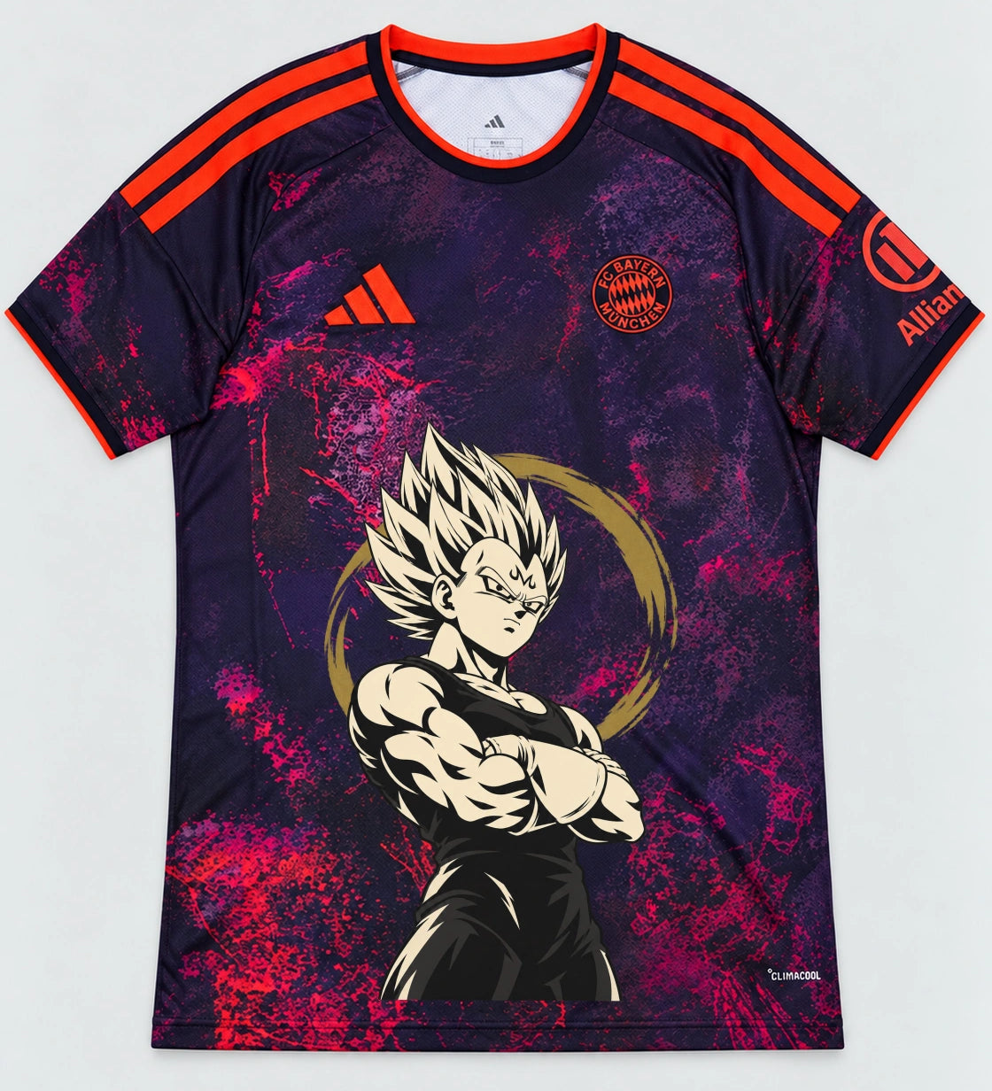 Bayern Munich Dark Majin Vegeta Dragon Ball Jersey — Front