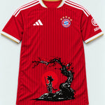 Bayern Munich Red Goku Sakura Dragon Ball Jersey — Front