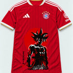Bayern Munich Red Goku Rising Sun Dragon Ball Jersey — Front