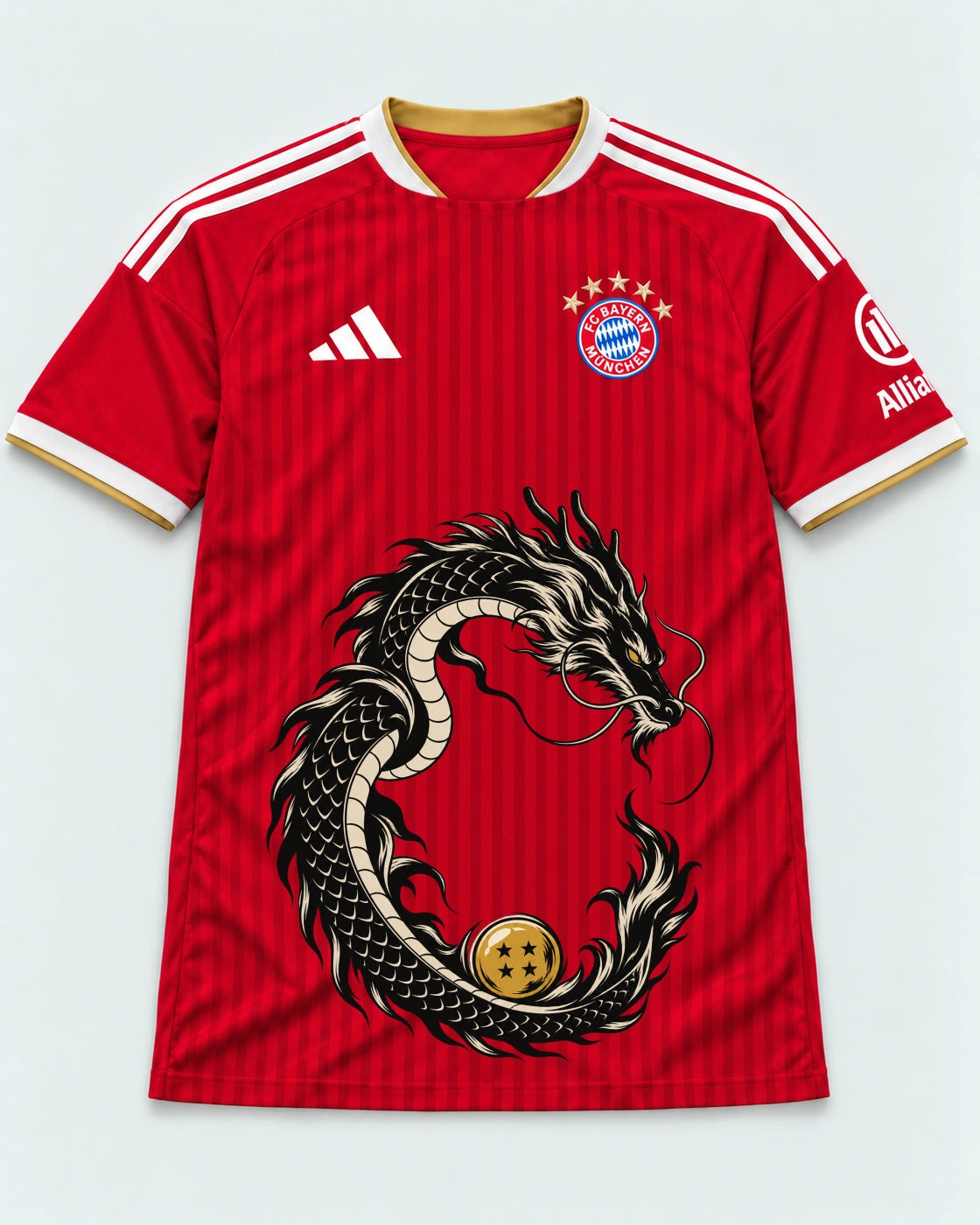 Bayern Munich Red Shenron Emblem Dragon Ball Jersey — Front