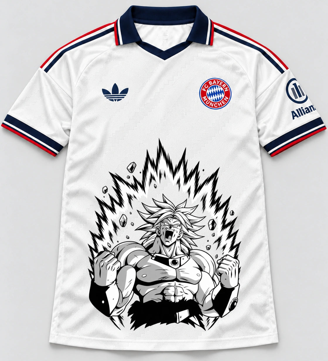 Bayern Munich White Broly Dragon Ball Jersey — Front