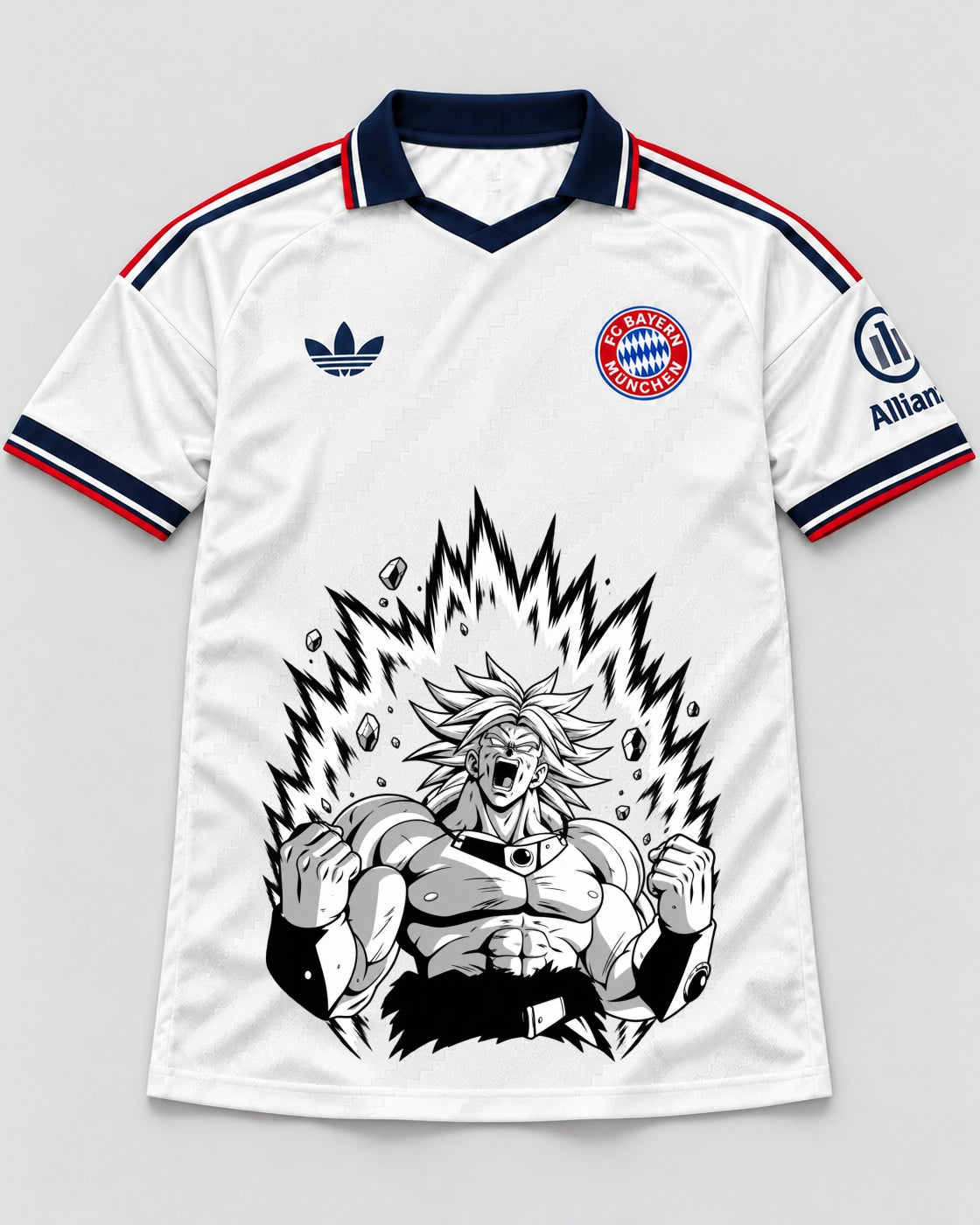 Bayern Munich White Broly Dragon Ball Jersey — Front
