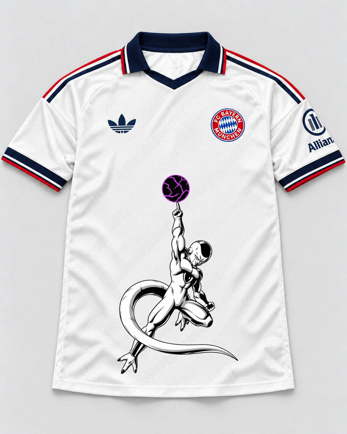 Bayern Munich White Frieza Death Ball Dragon Ball Jersey — Front