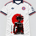 Bayern Munich White Goku Rising Sun Dragon Ball Jersey — Front