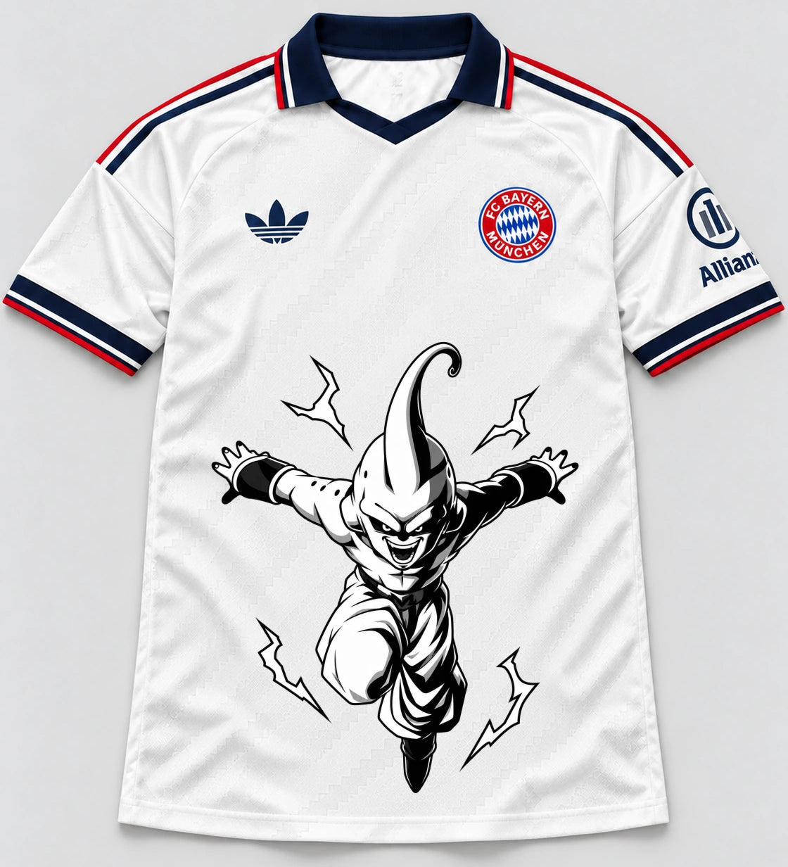 Bayern Munich White Kid Buu Dragon Ball Jersey — Front