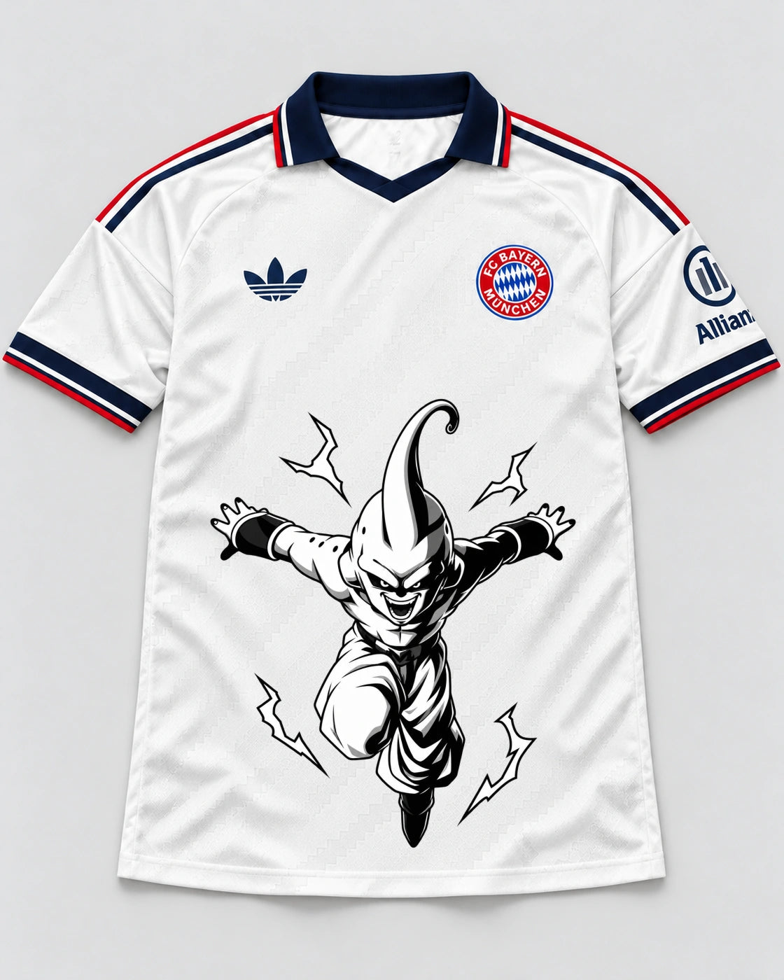 Bayern Munich White Kid Buu Dragon Ball Jersey — Front