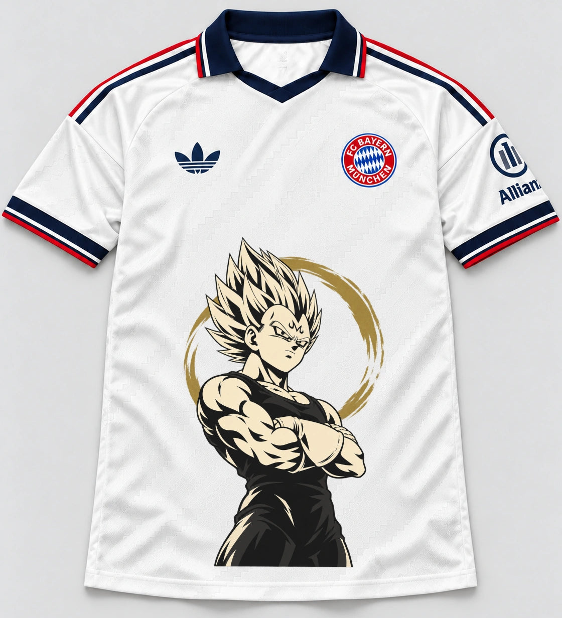 Bayern Munich White Majin Vegeta Dragon Ball Jersey — Front