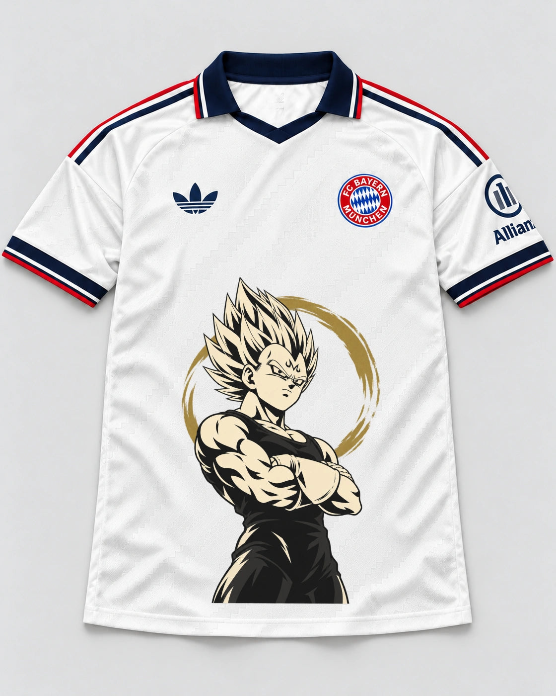 Bayern Munich White Majin Vegeta Dragon Ball Jersey — Front