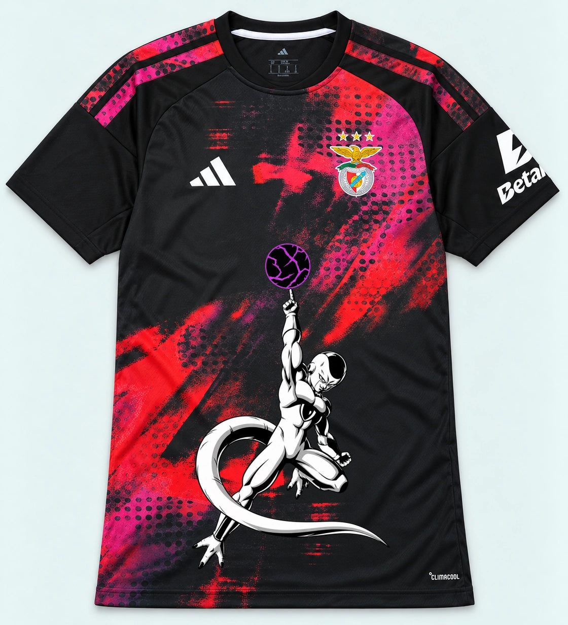 Benfica Black Frieza Death Ball Dragon Ball Jersey — Front