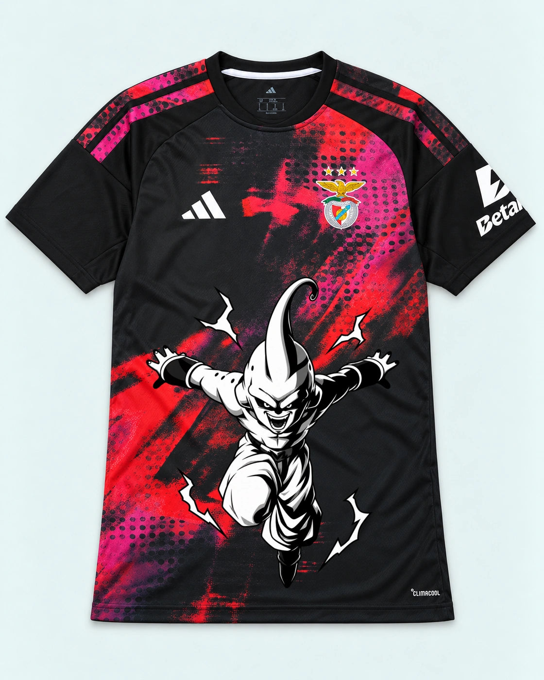 Benfica Black Kid Buu Dragon Ball Jersey — Front
