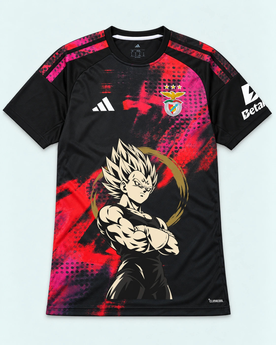 Benfica Black Majin Vegeta Dragon Ball Jersey — Front