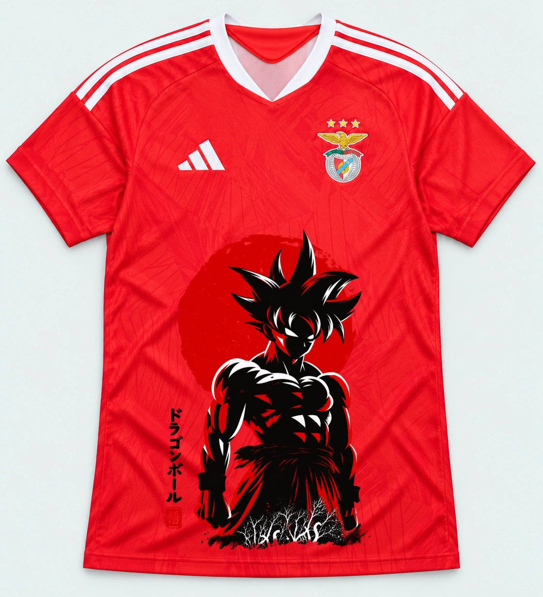 Benfica Red Goku Rising Sun Dragon Ball Jersey — Front