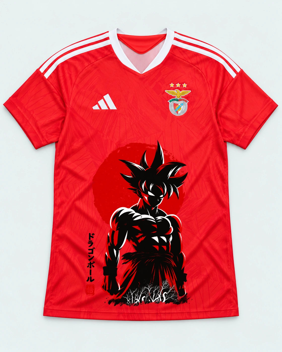 Benfica Red Goku Rising Sun Dragon Ball Jersey — Front