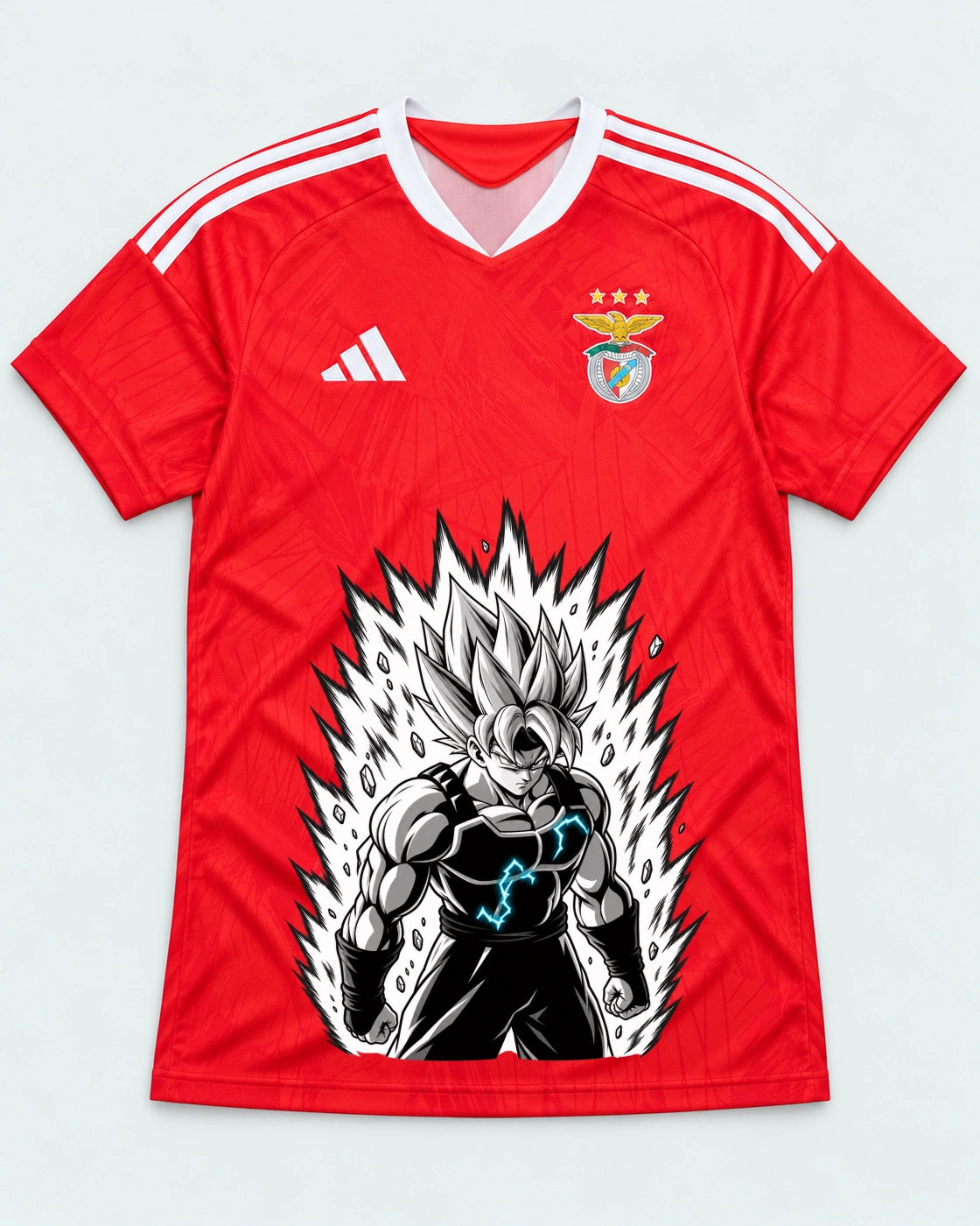 Benfica Red Super Saiyan Aura Dragon Ball Jersey — Front