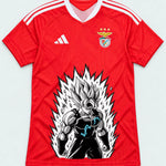 Benfica Red Super Saiyan Aura Dragon Ball Jersey — Front