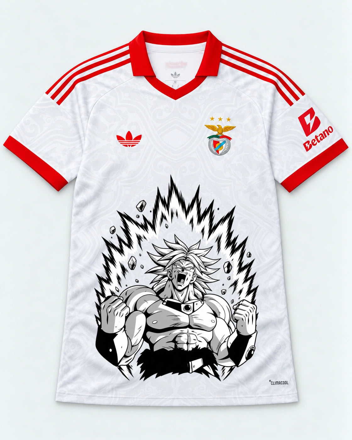 Benfica White Broly Dragon Ball Jersey — Front