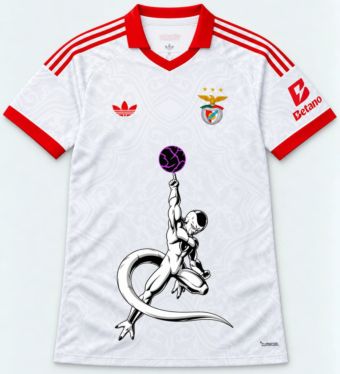 Benfica White Frieza Death Ball Dragon Ball Jersey — Front
