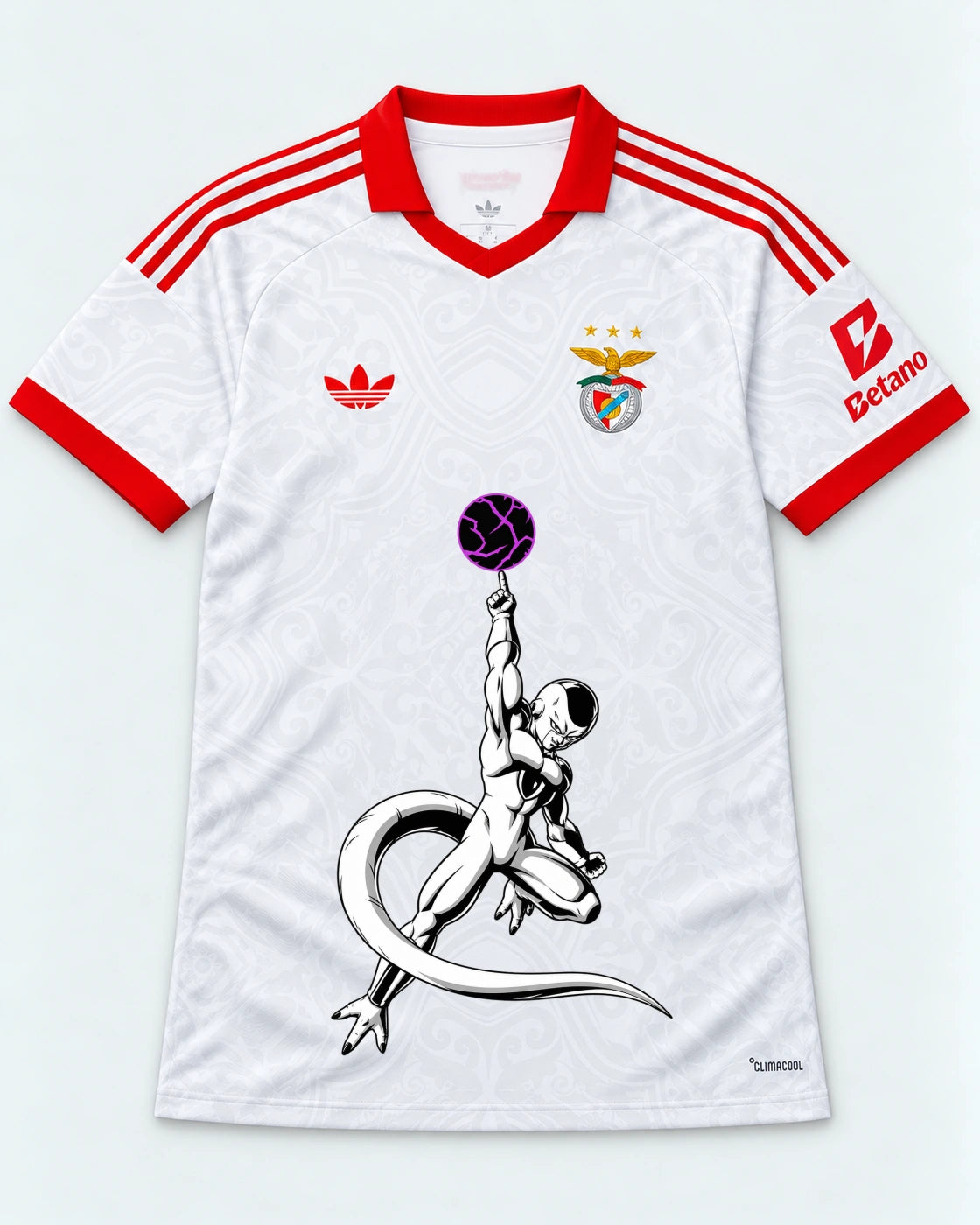 Benfica White Frieza Death Ball Dragon Ball Jersey — Front