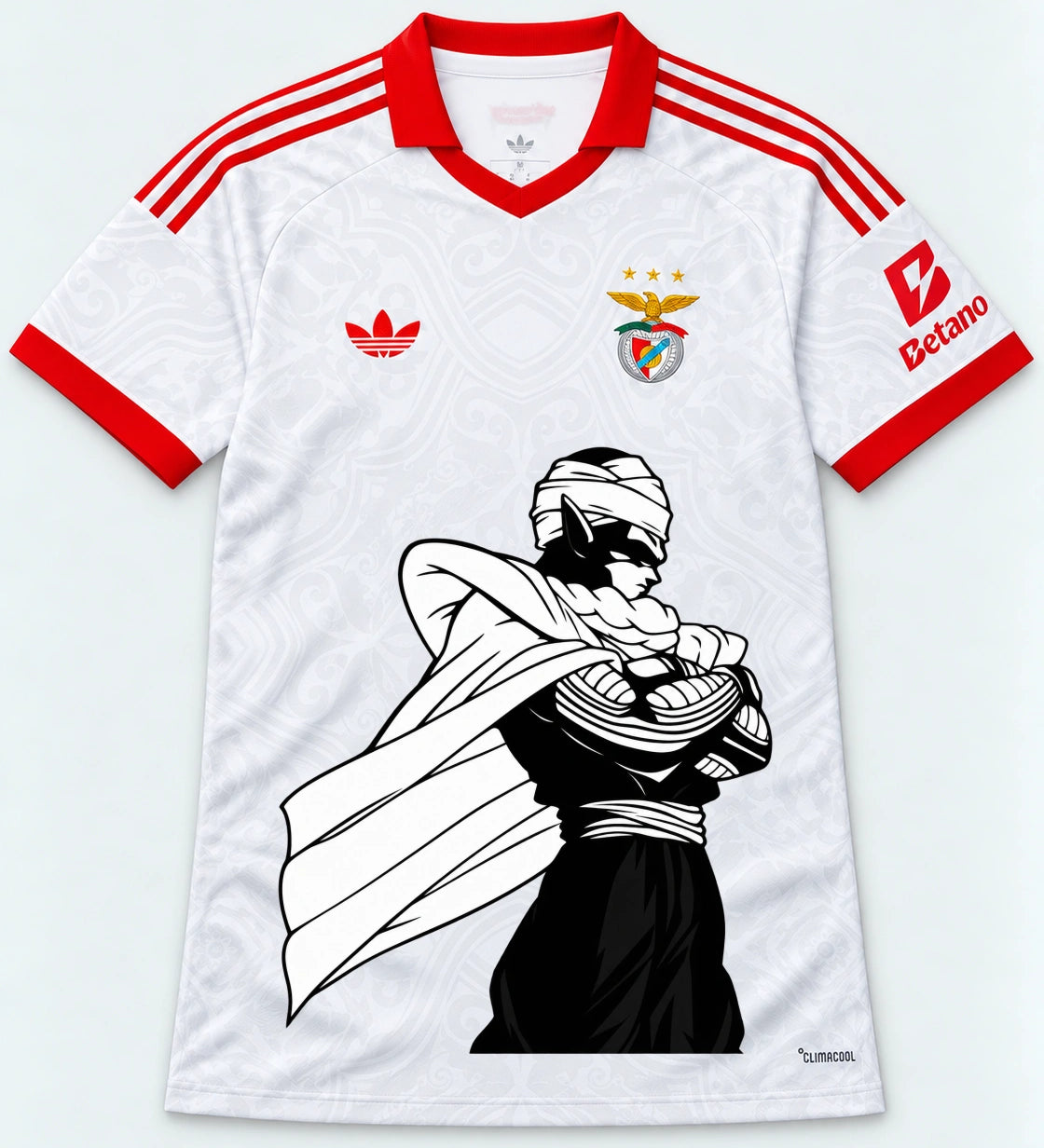 Benfica White Piccolo Cloak Dragon Ball Jersey — Front