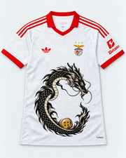 Benfica White Shenron Emblem Dragon Ball Jersey — Front