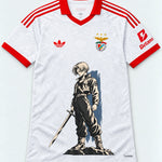 Benfica White Trunks Sword Dragon Ball Jersey — Front