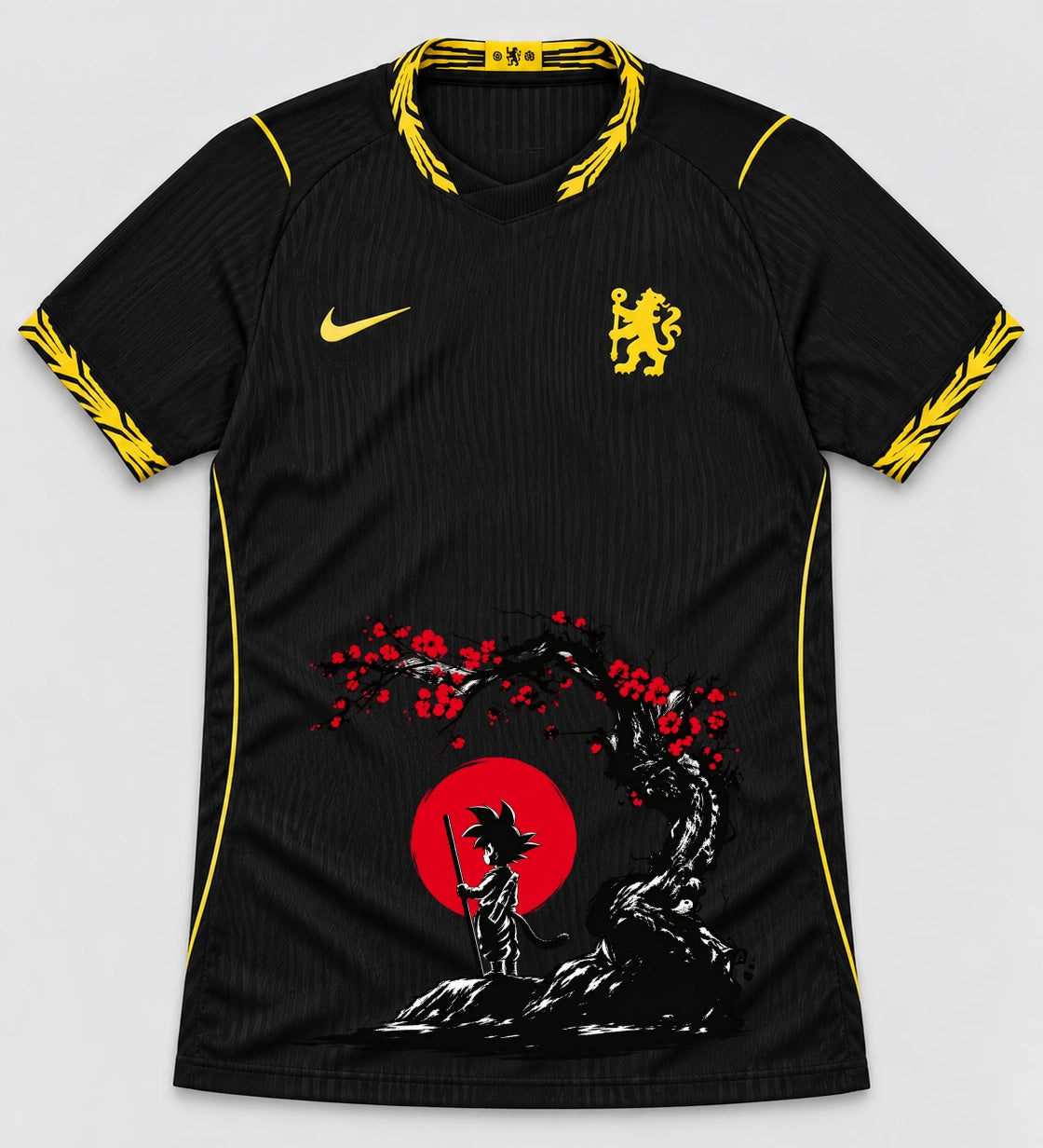 Chelsea Black Goku Sakura Dragon Ball Jersey — Front